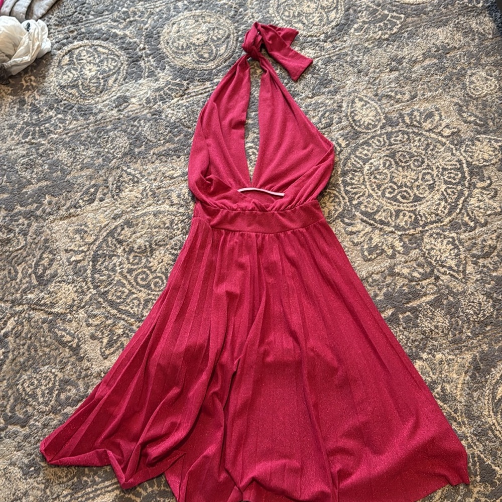 Kaos Jean Pink Cotton Polyamide Midi Dress Size 6 - Picture 5 of 9